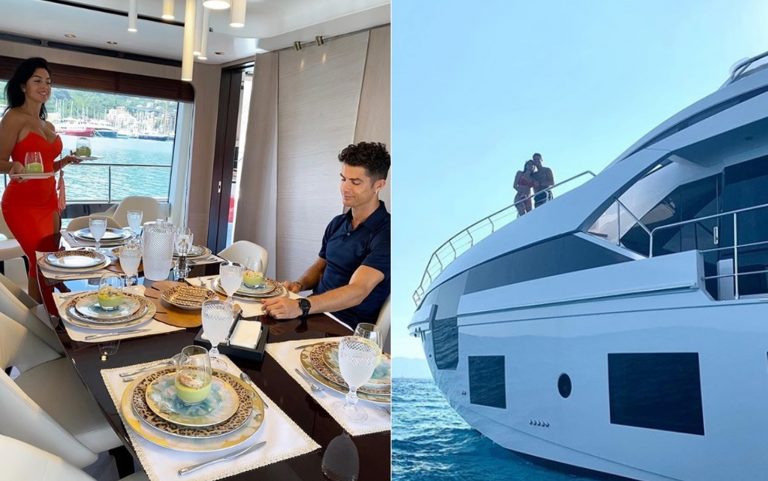 Le vacanze di Cristiano Ronaldo e Georgina sul nuovo yacht da 6 milioni